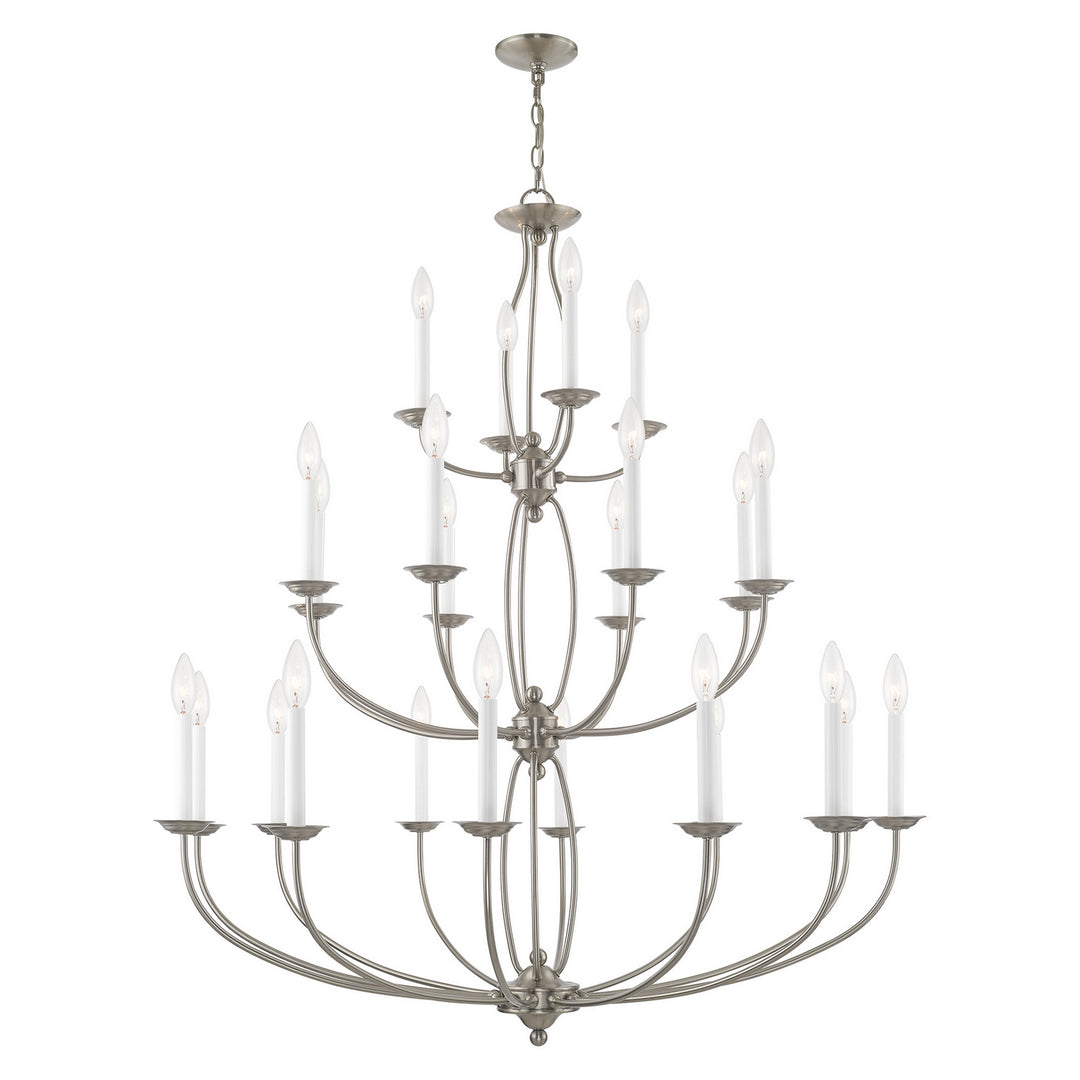 Livex Home Basics 4180-91 Chandelier Light - Brushed Nickel
