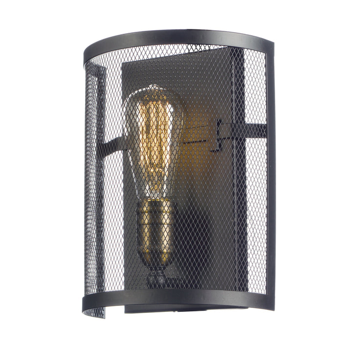 Maxim Palladium 20112BKNAB/BUI Wall Sconce Light - Black / Natural Aged Brass