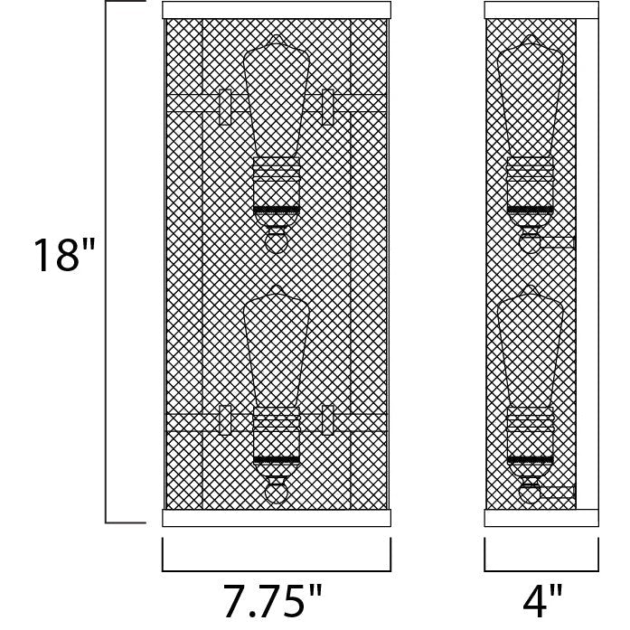 Maxim Palladium 20119BKNAB/BUI Wall Sconce Light - Black / Natural Aged Brass
