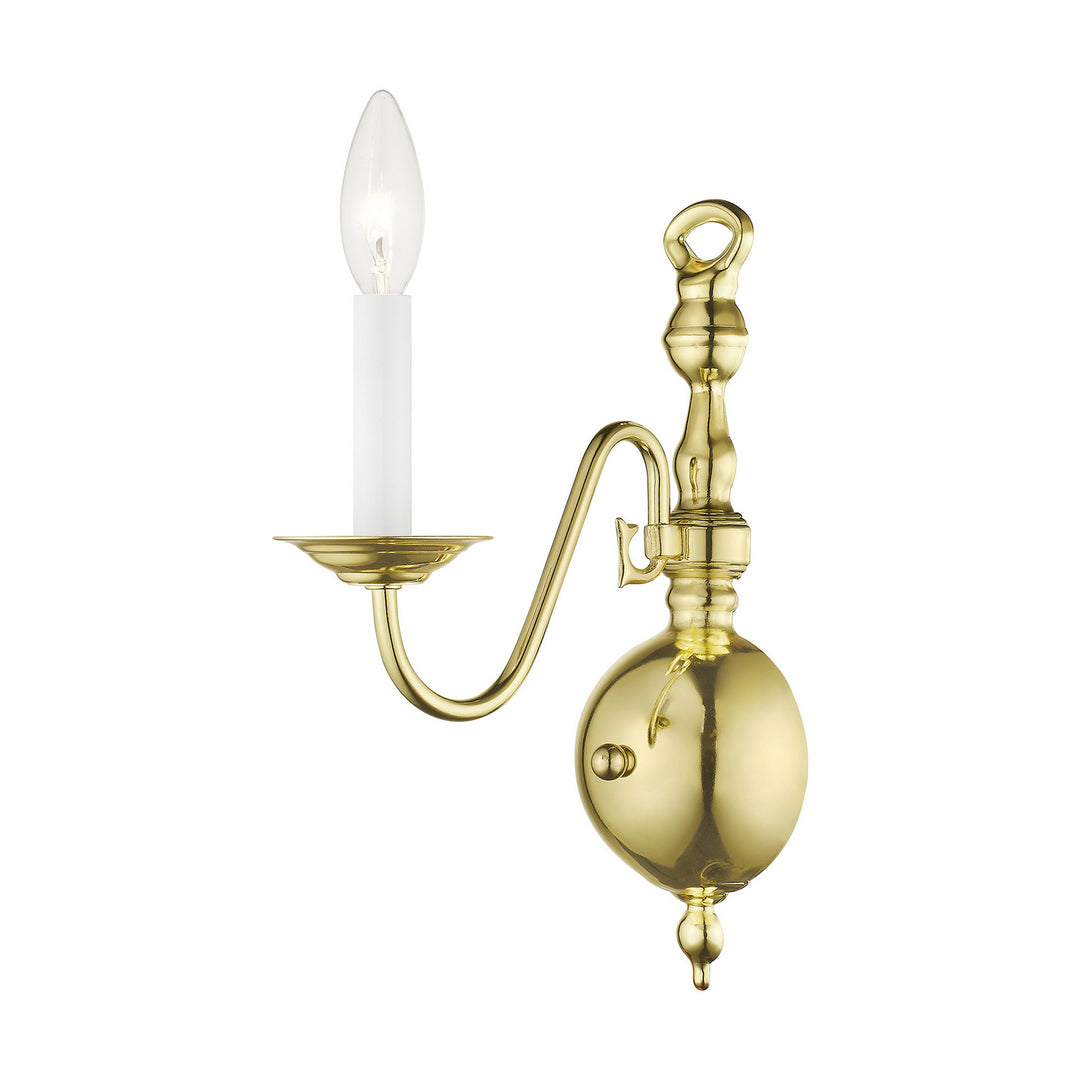 Livex Williamsburgh 5001-02 Wall Sconce Light - Polished Brass