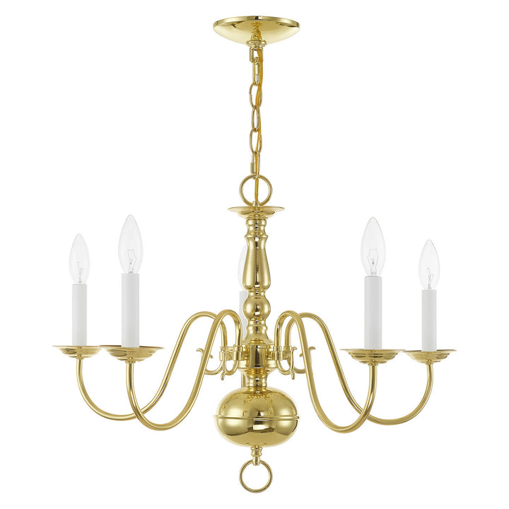 Livex Williamsburgh 5005-02 Chandelier Light - Polished Brass