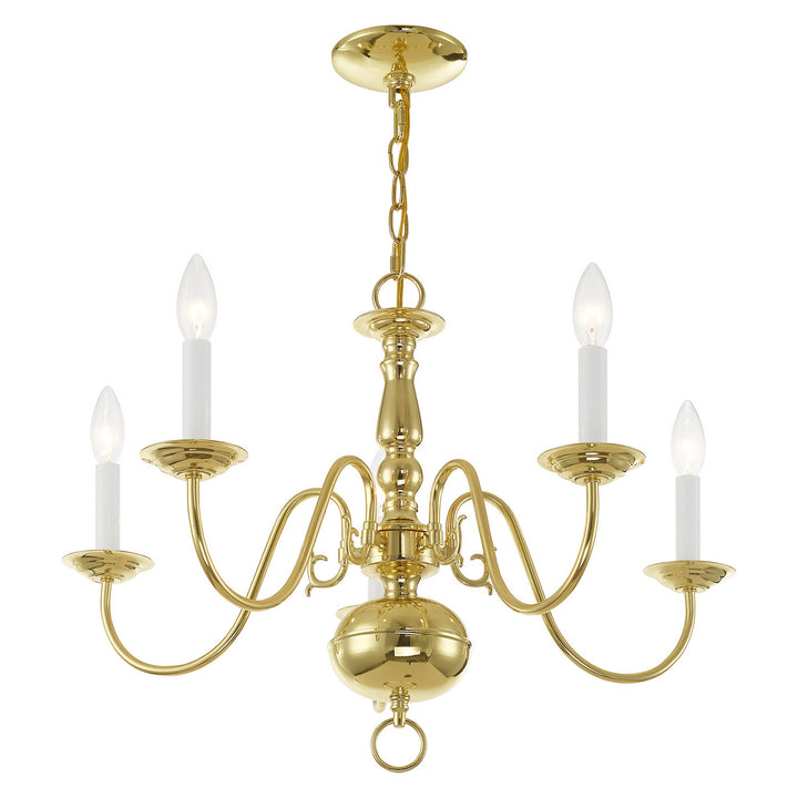 Livex Williamsburgh 5005-02 Chandelier Light - Polished Brass