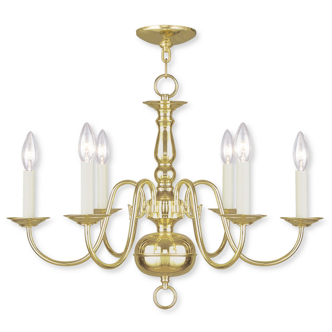 Livex Williamsburgh 5006-02 Chandelier Light - Polished Brass