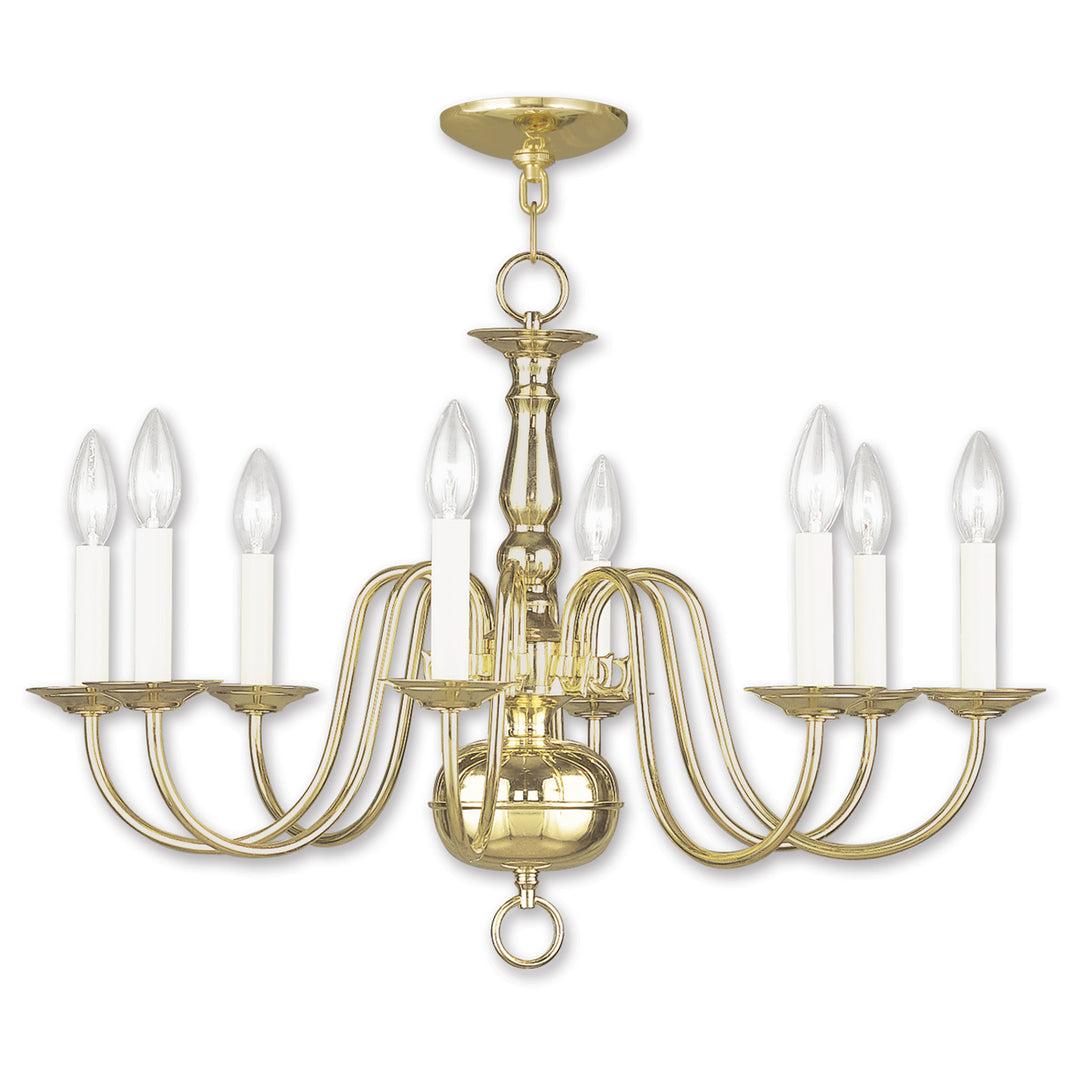 Livex Williamsburgh 5008-02 Chandelier Light - Polished Brass
