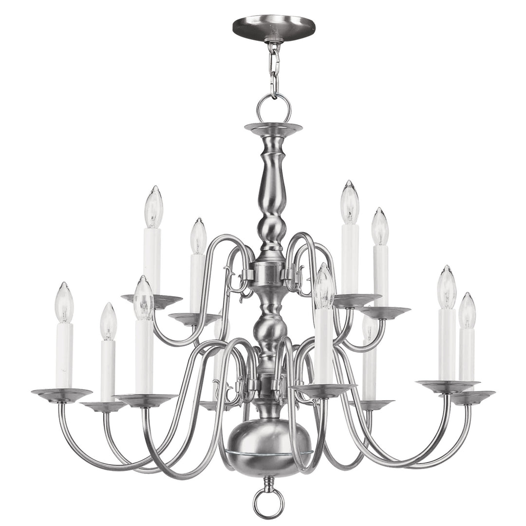 Livex Williamsburgh 5012-91 Chandelier Light - Brushed Nickel