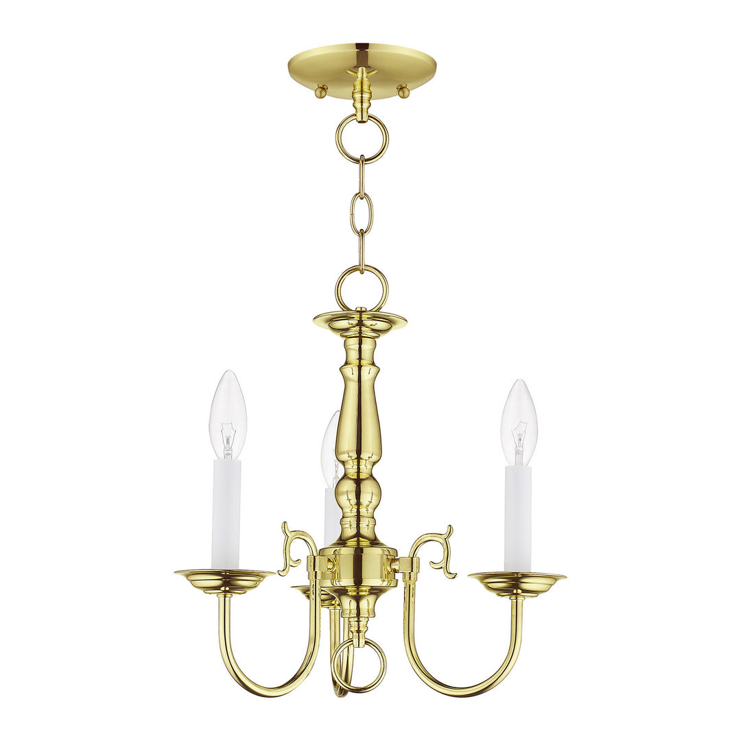 Livex Williamsburgh 5013-02 Chandelier Light - Polished Brass