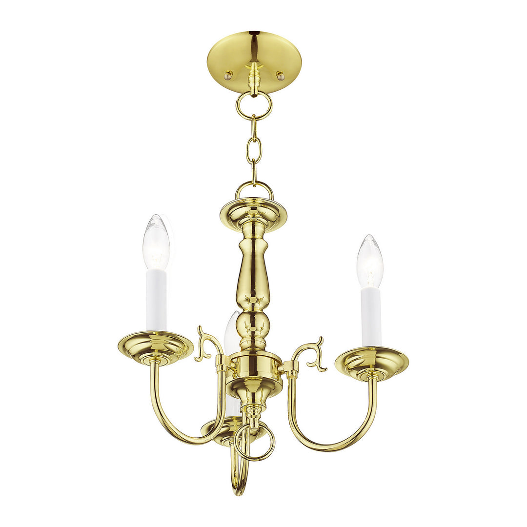 Livex Williamsburgh 5013-02 Chandelier Light - Polished Brass