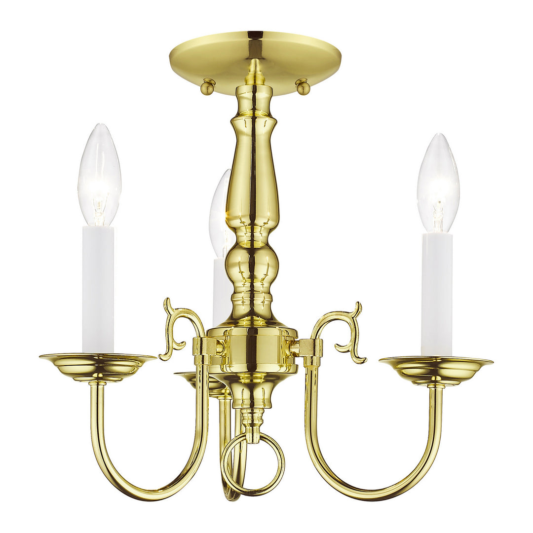Livex Williamsburgh 5013-02 Chandelier Light - Polished Brass