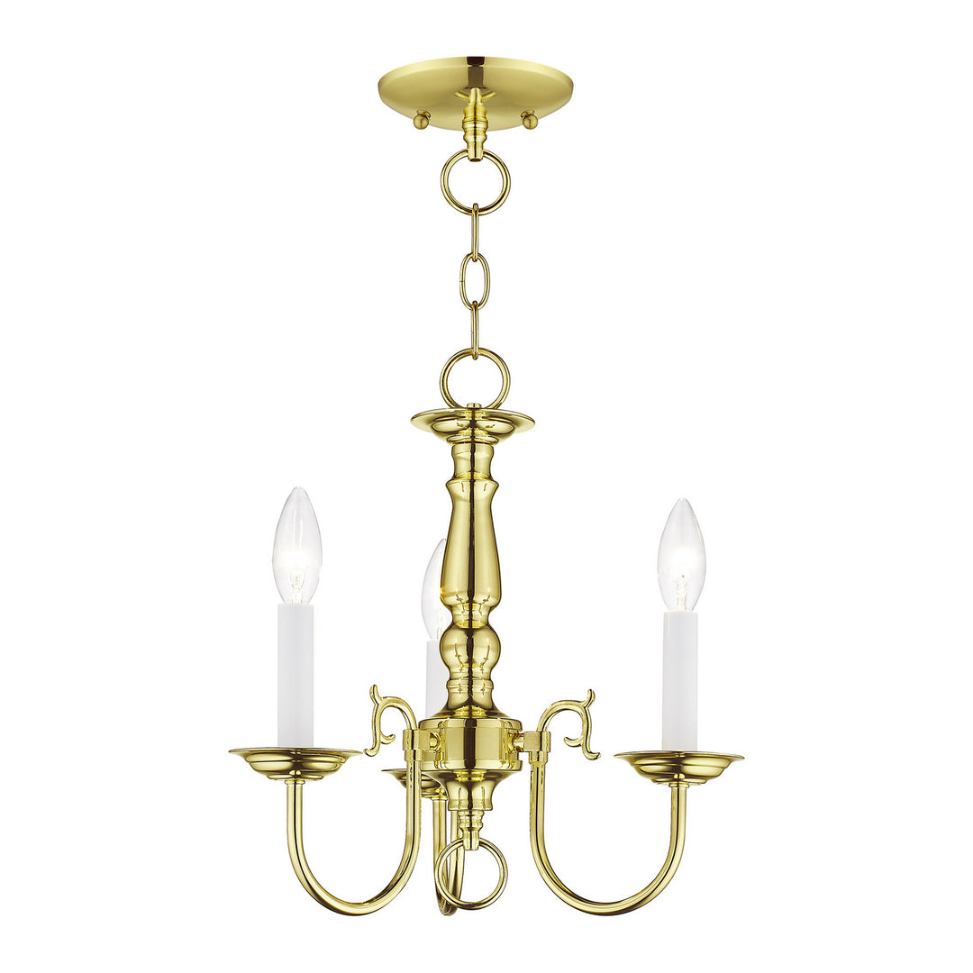 Livex Williamsburgh 5013-02 Chandelier Light - Polished Brass