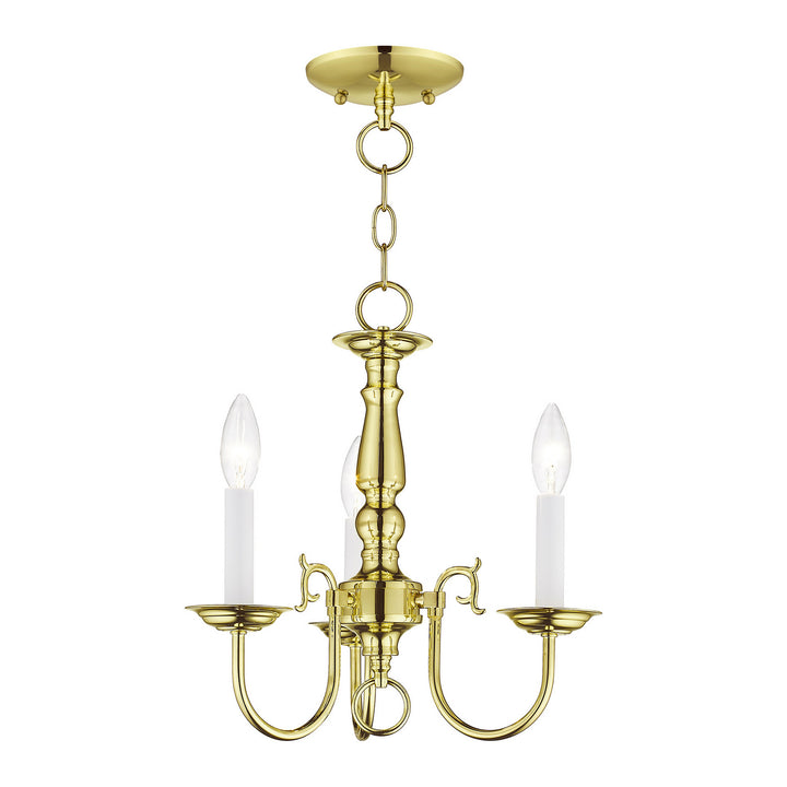 Livex Williamsburgh 5013-02 Chandelier Light - Polished Brass