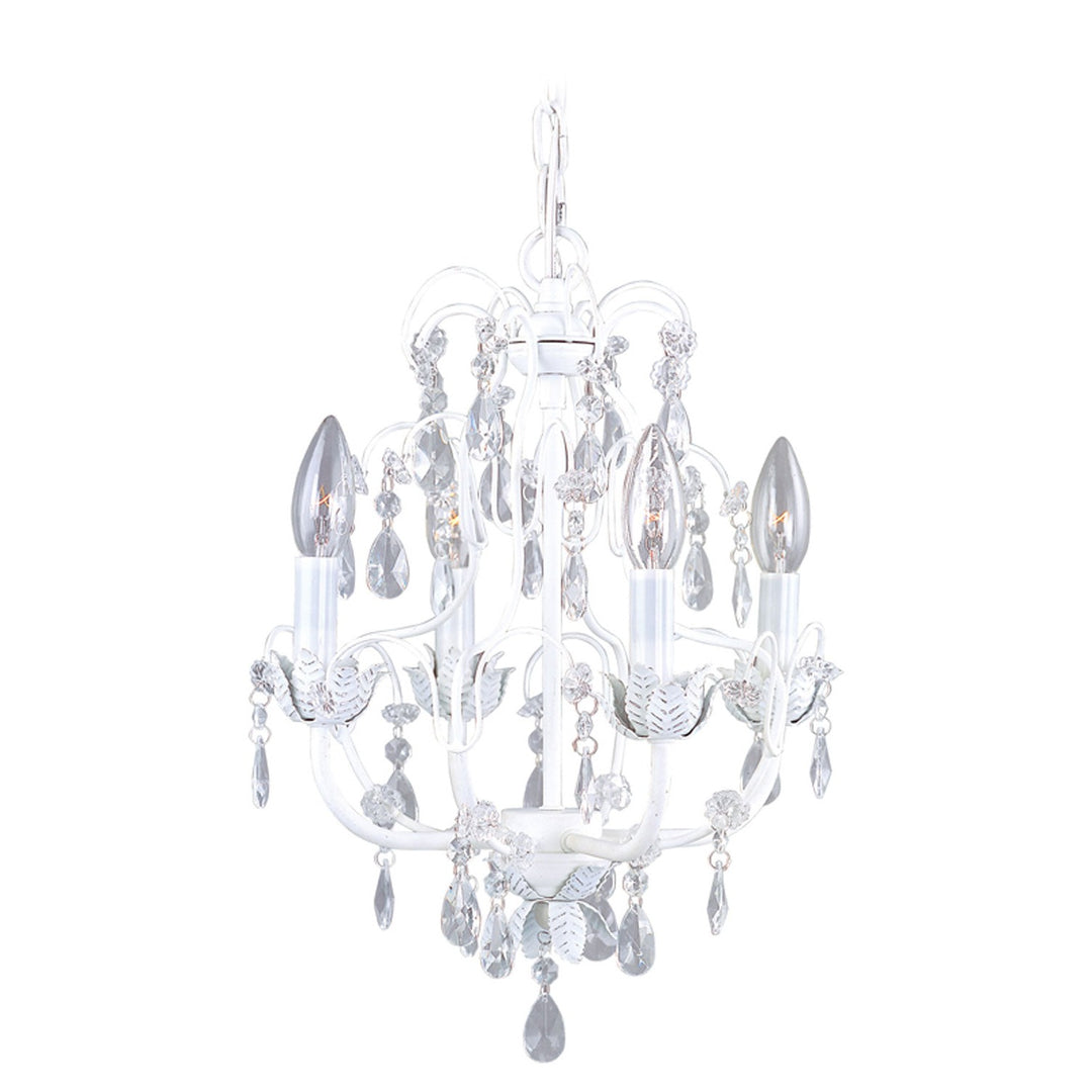 Livex Sofia 8193-60 Chandelier Light - Hand Applied Antique White
