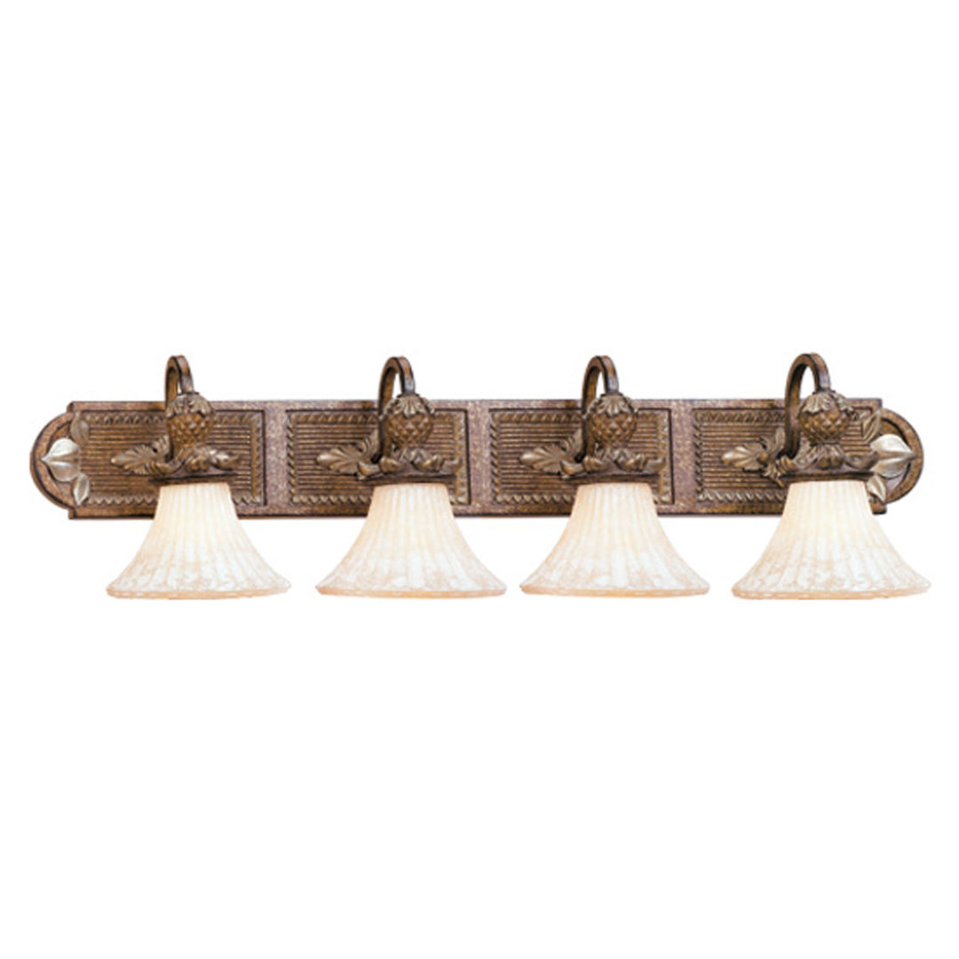 Livex Savannah 8455-57 Bath Vanity Light 40 in. wide - Venetian Patina