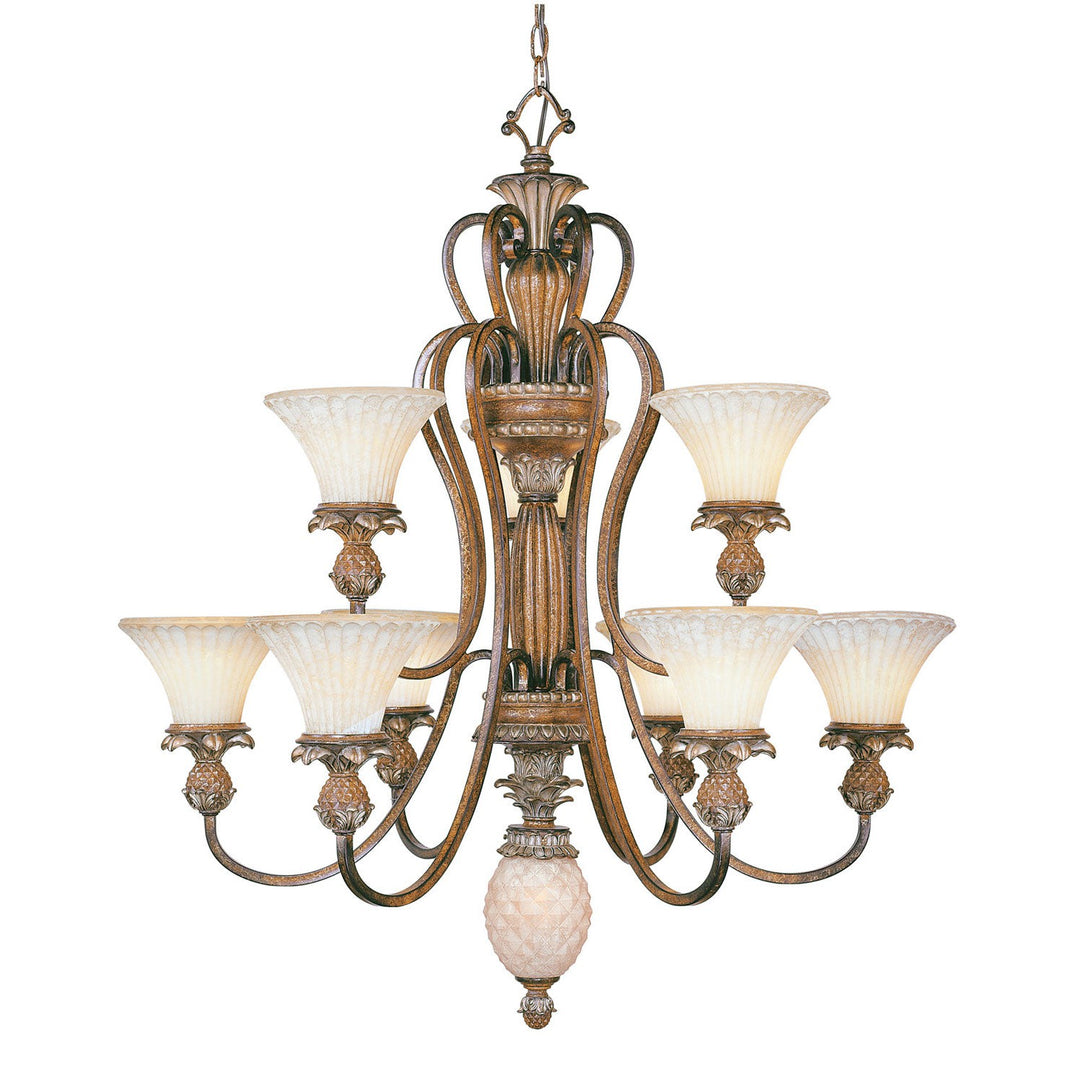 Livex Savannah 8459-57 Chandelier Light - Venetian Patina