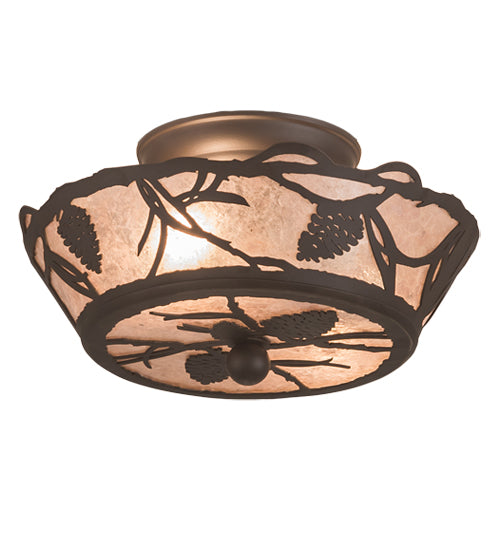 Meyda Tiffany Whispering Pines 201814 Ceiling Light - Oil Rubbed Bronze