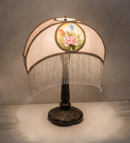 Meyda Tiffany Lighting 201865 Reverse Painted One Light Table Lamp Lamp Bronze / Dark