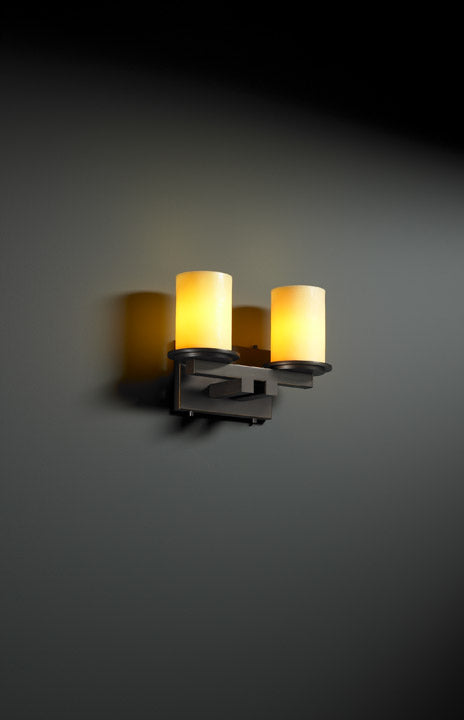 Justice Designs CandleAria CNDL-8772-10-AMBR-DBRZ Bath Vanity Light 13 in. wide - Dark Bronze