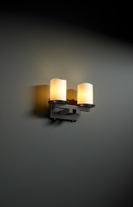 Justice Designs CandleAria CNDL-8772-14-CREM-DBRZ Bath Vanity Light 13 in. wide - Dark Bronze