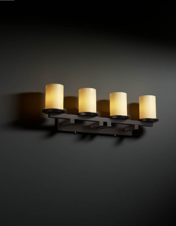 Justice Designs CandleAria CNDL-8774-10-AMBR-DBRZ Bath Vanity Light 29 in. wide - Dark Bronze