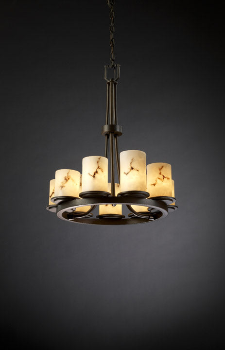 Justice Designs LumenAria FAL-8766-10-DBRZ Chandelier Light - Dark Bronze