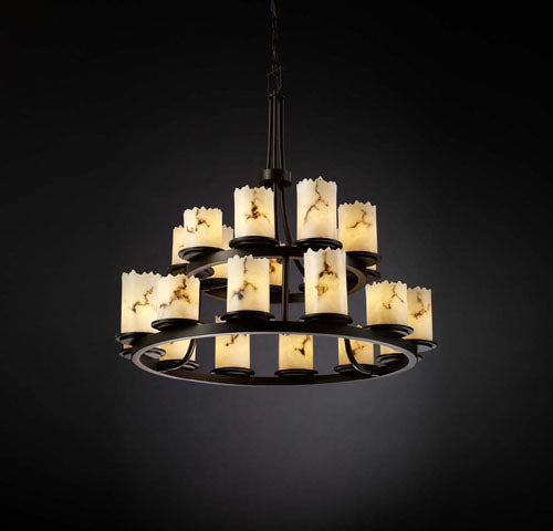 Justice Designs LumenAria FAL-8767-12-DBRZ Chandelier Light - Dark Bronze