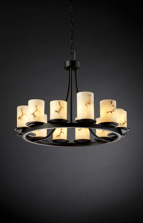 Justice Designs LumenAria FAL-8768-10-MBLK Chandelier Light - Matte Black