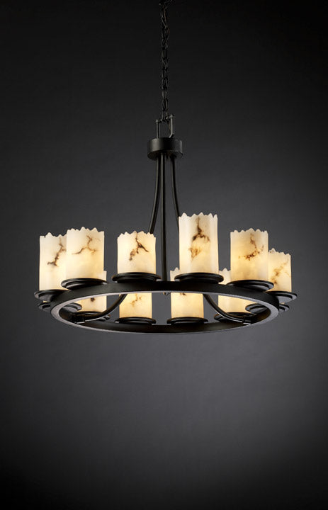 Justice Designs LumenAria FAL-8768-12-MBLK Chandelier Light - Matte Black