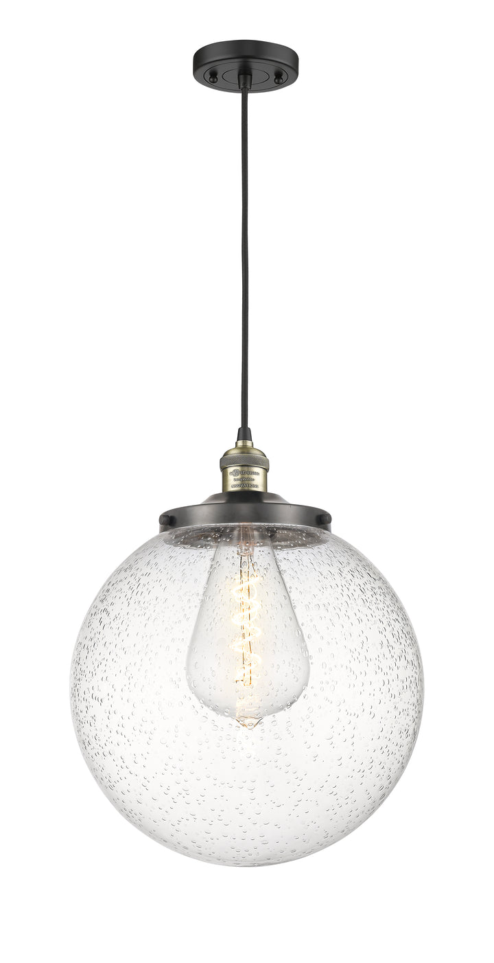 Innovations Franklin Restoration 201C-BAB-G204-14 Pendant Light - Black Antique Brass