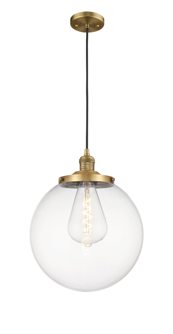 Innovations Franklin Restoration 201C-BB-G202-14 Pendant Light - Brushed Brass
