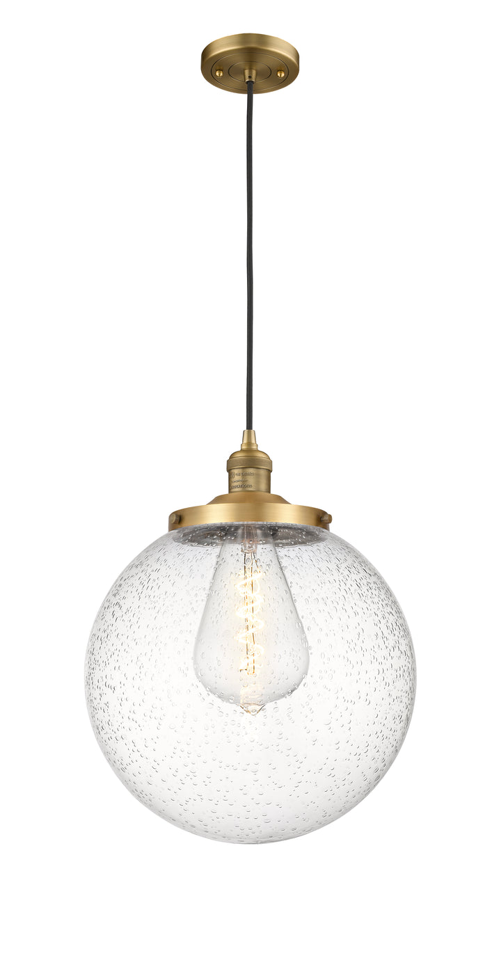 Innovations Franklin Restoration 201C-BB-G204-14 Pendant Light - Brushed Brass