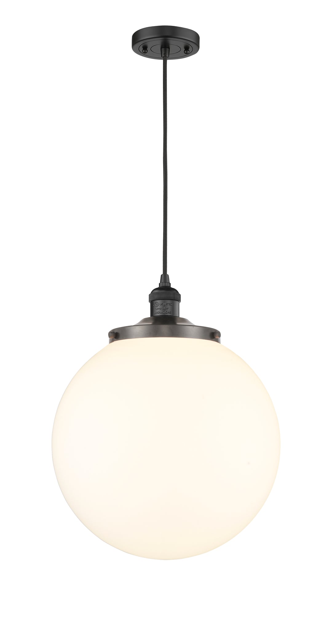 Innovations Franklin Restoration 201C-BK-G201-14 Pendant Light - Matte Black