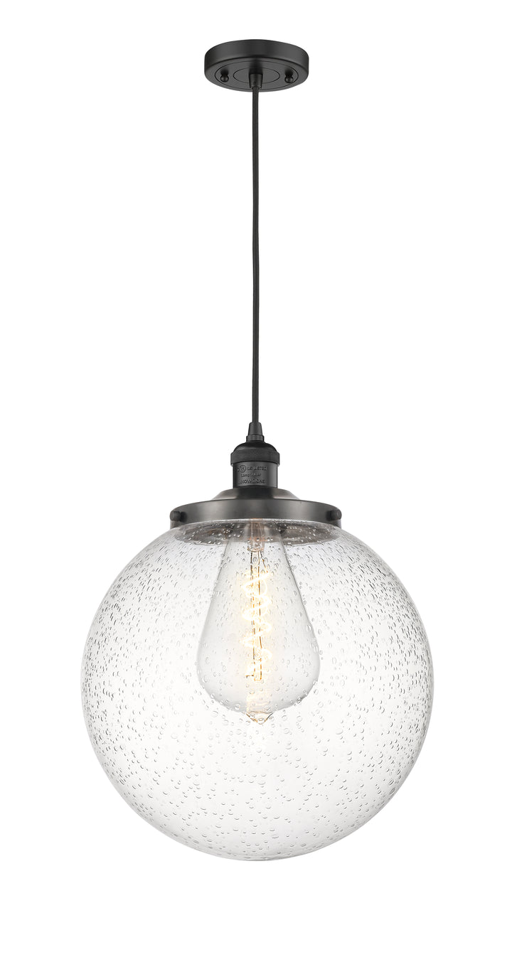 Innovations Franklin Restoration 201C-BK-G204-14 Pendant Light - Matte Black