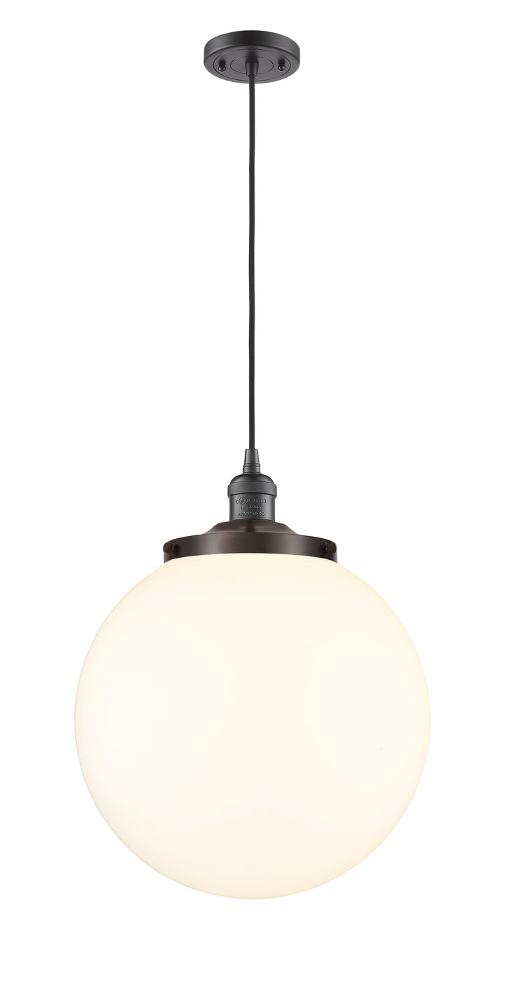 Innovations Franklin Restoration 201C-OB-G201-14 Pendant Light - Oil Rubbed Bronze