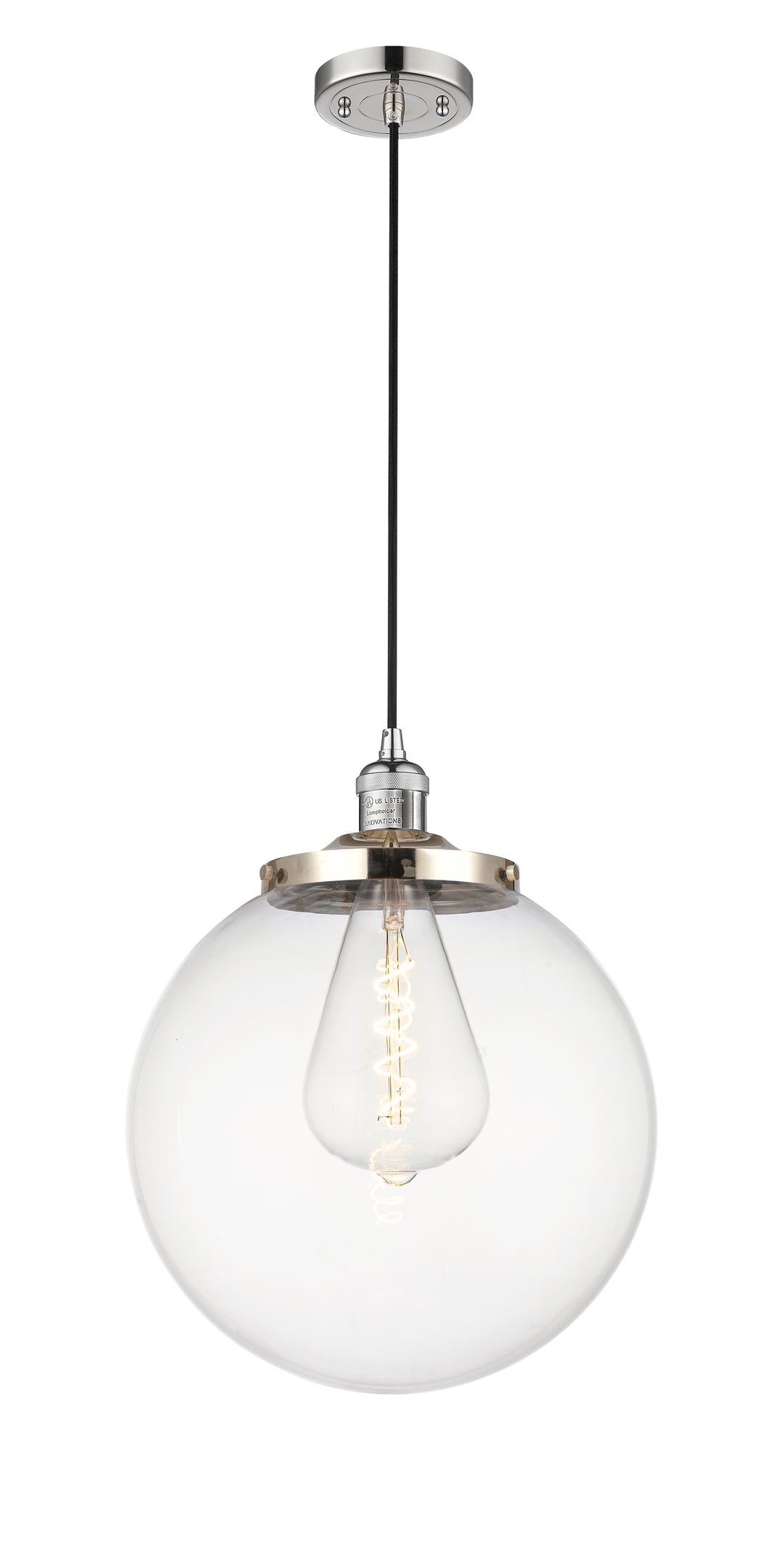 Innovations Franklin Restoration 201C-PN-G202-14 Pendant Light - Polished Nickel