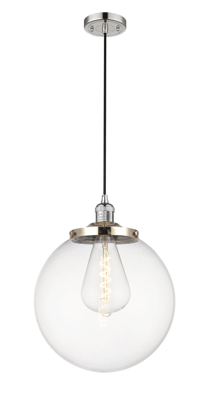 Innovations Franklin Restoration 201C-PN-G202-14 Pendant Light - Polished Nickel