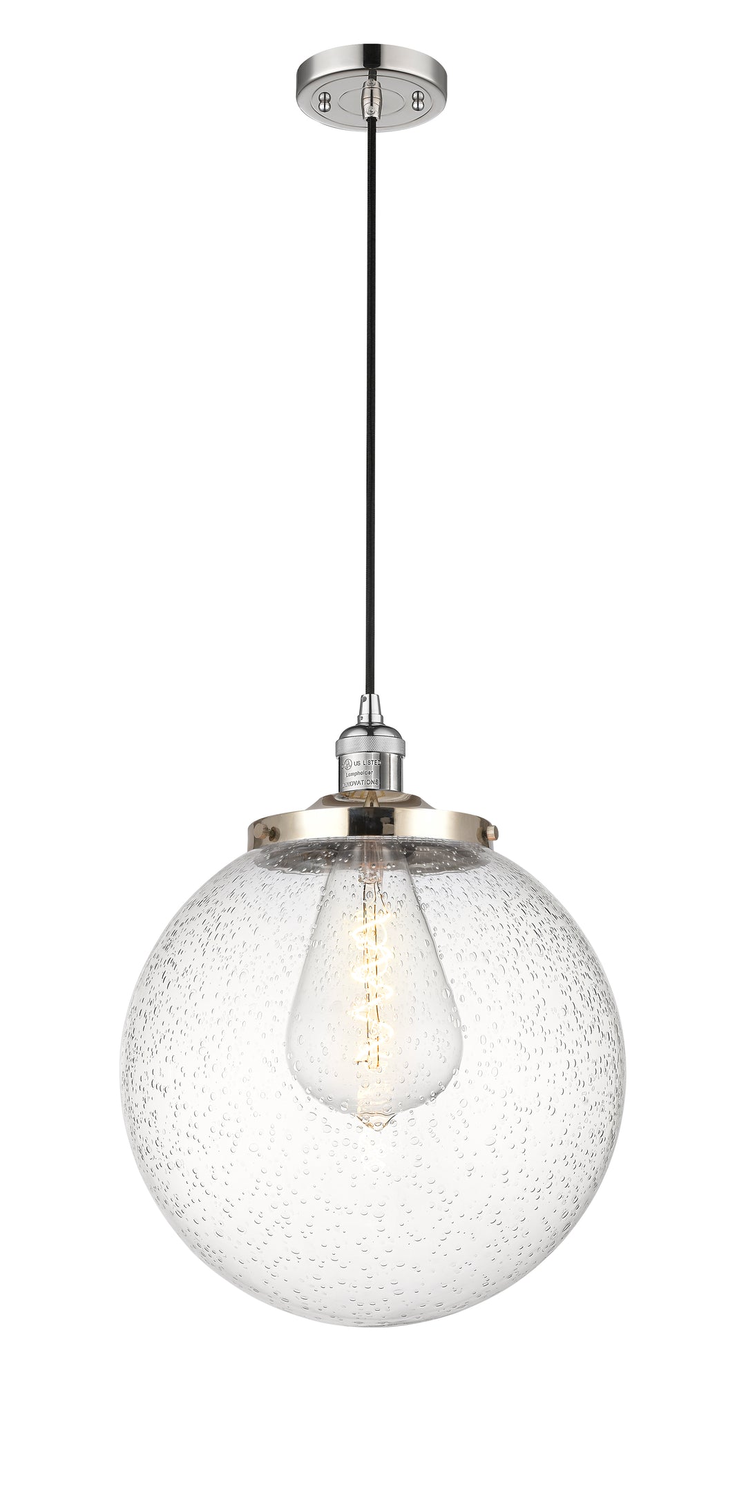 Innovations Franklin Restoration 201C-PN-G204-14 Pendant Light - Polished Nickel