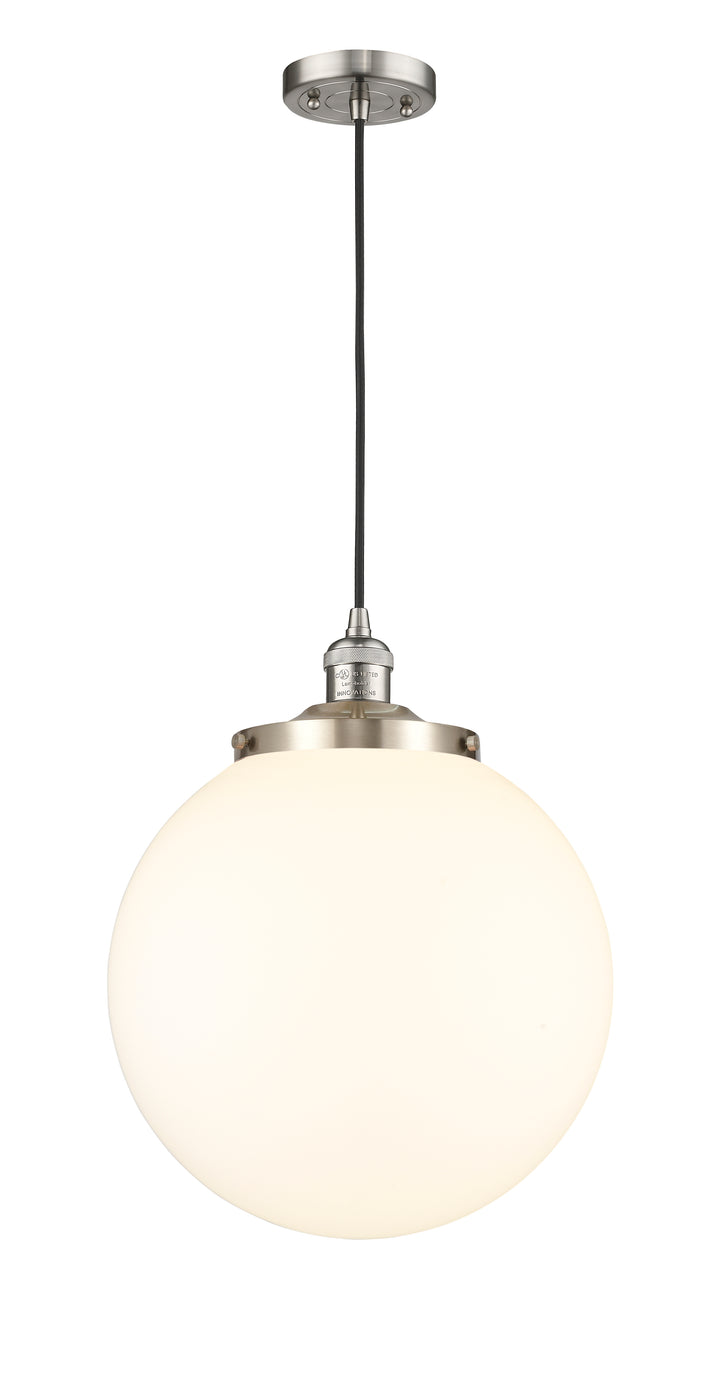 Innovations Franklin Restoration 201C-SN-G201-14 Pendant Light - Brushed Satin Nickel
