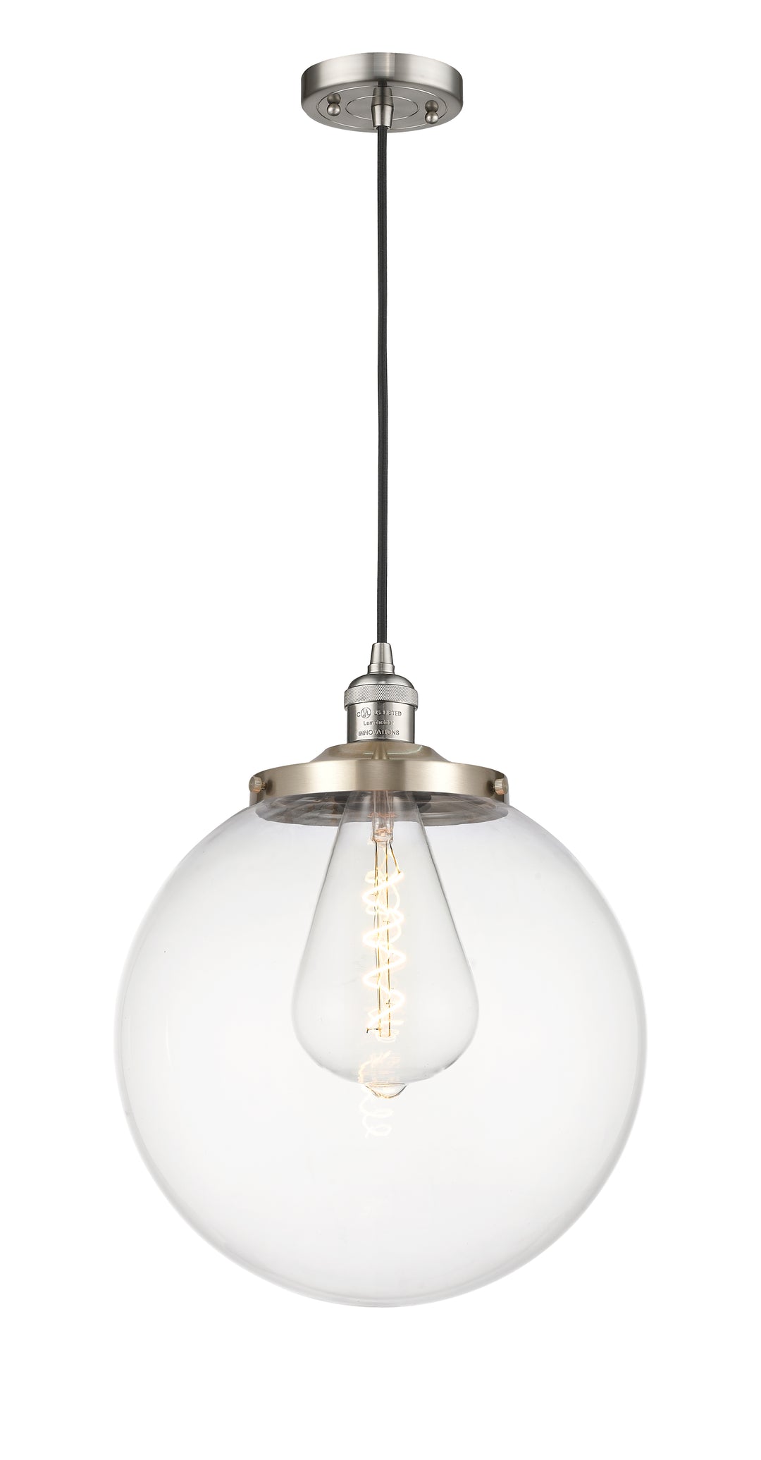 Innovations Franklin Restoration 201C-SN-G202-14 Pendant Light - Brushed Satin Nickel