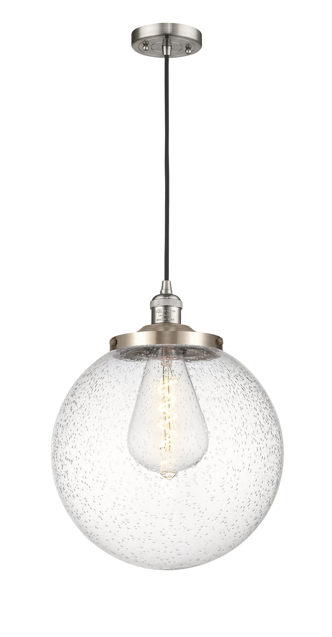 Innovations Franklin Restoration 201C-SN-G204-14 Pendant Light - Brushed Satin Nickel