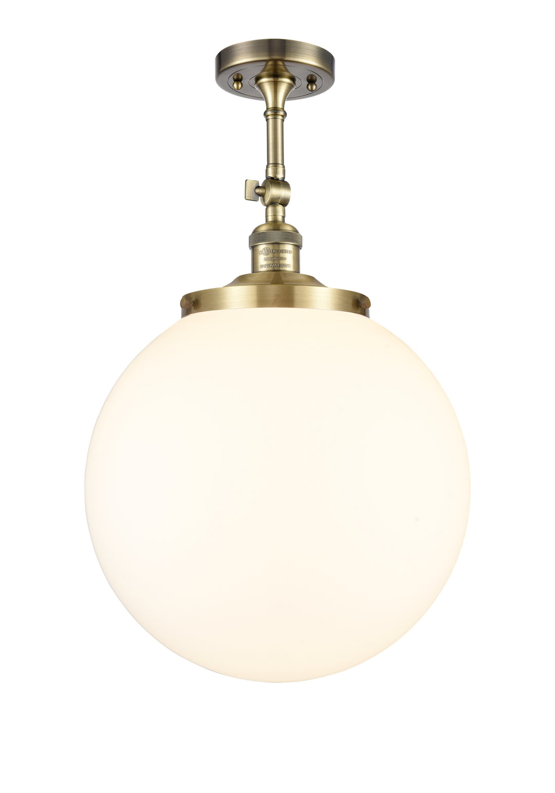 Innovations Franklin Restoration 201F-AB-G201-14 Ceiling Light - Antique Brass