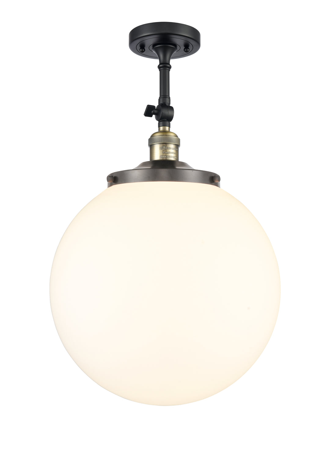 Innovations Franklin Restoration 201F-BAB-G201-14 Ceiling Light - Black Antique Brass