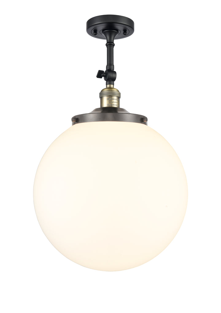 Innovations Franklin Restoration 201F-BAB-G201-14 Ceiling Light - Black Antique Brass