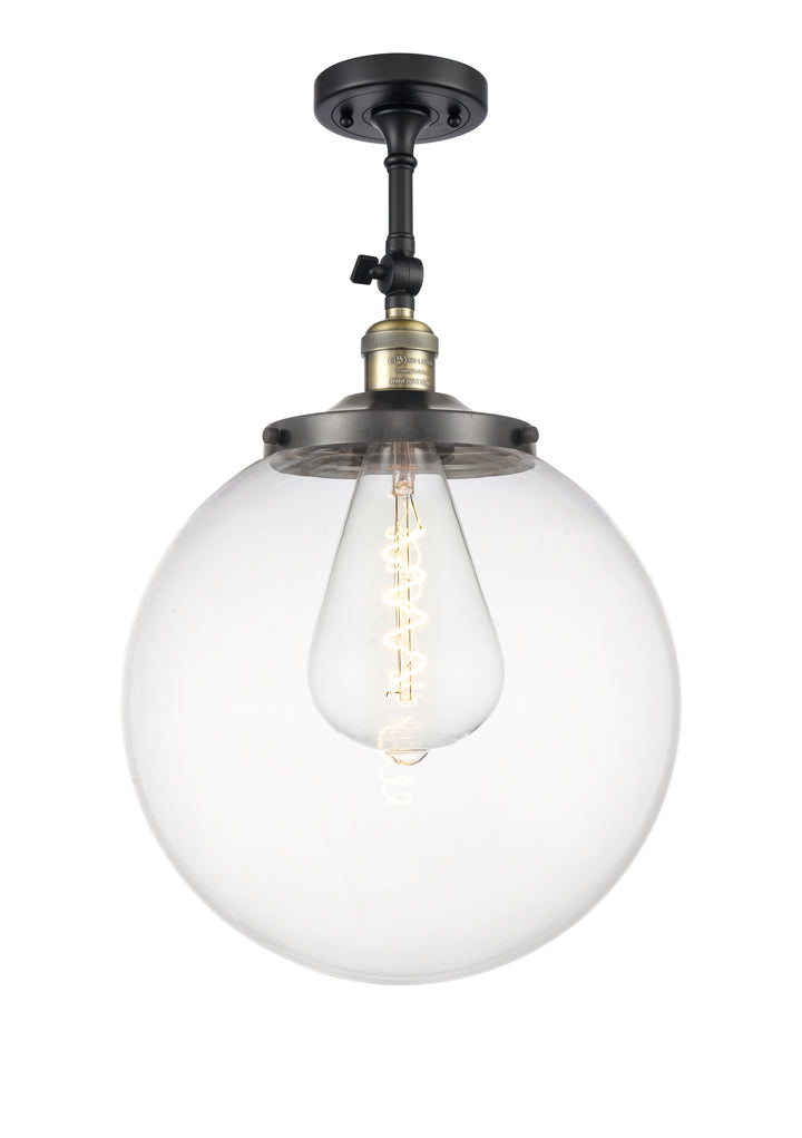 Innovations Franklin Restoration 201F-BAB-G202-14 Ceiling Light - Black Antique Brass