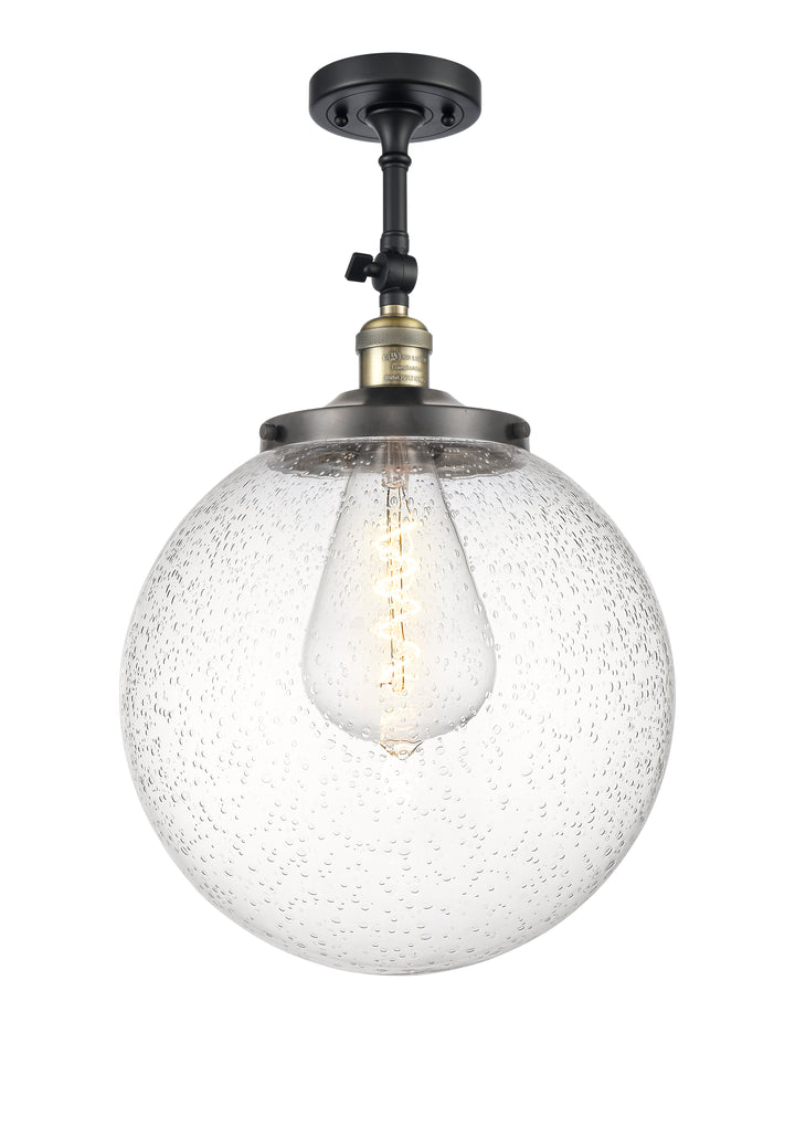 Innovations Franklin Restoration 201F-BAB-G204-14 Ceiling Light - Black Antique Brass