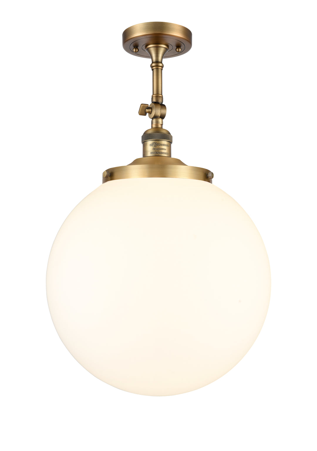 Innovations Franklin Restoration 201F-BB-G201-14 Ceiling Light - Brushed Brass