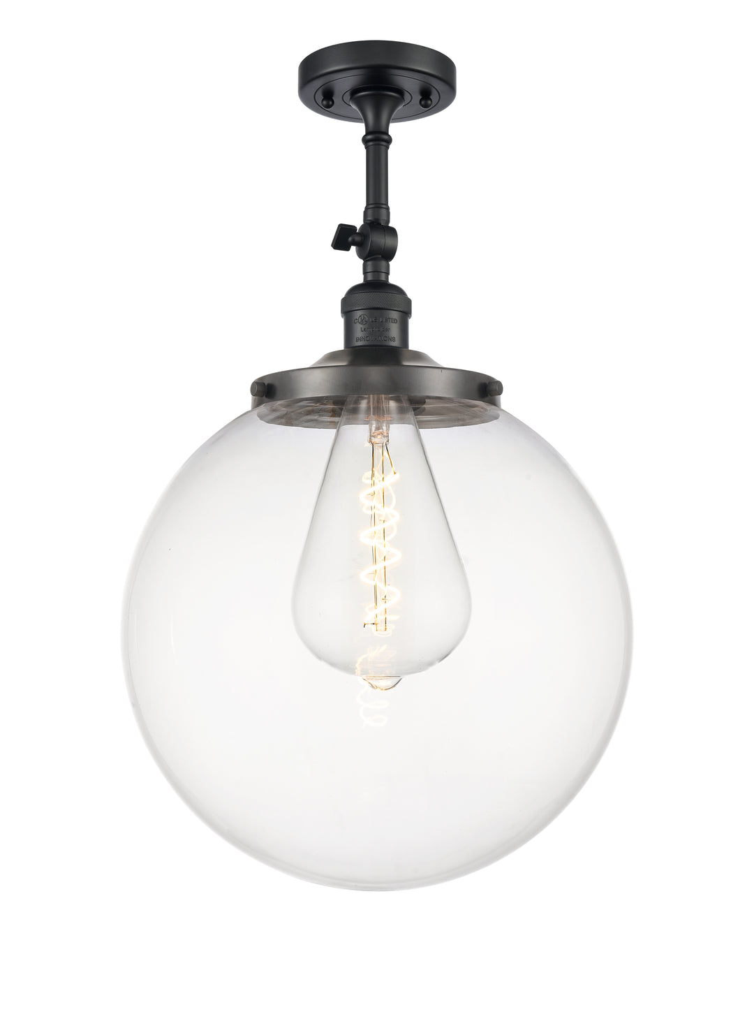Innovations Franklin Restoration 201F-BK-G202-14 Ceiling Light - Matte Black