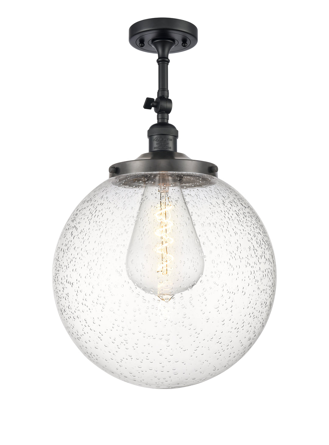 Innovations Franklin Restoration 201F-BK-G204-14 Ceiling Light - Matte Black