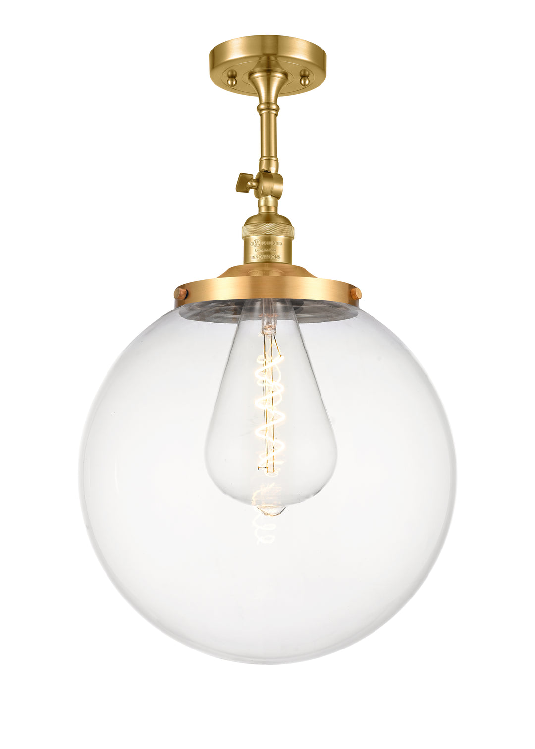 Innovations Franklin Restoration 201F-SG-G202-14 Ceiling Light - Satin Gold