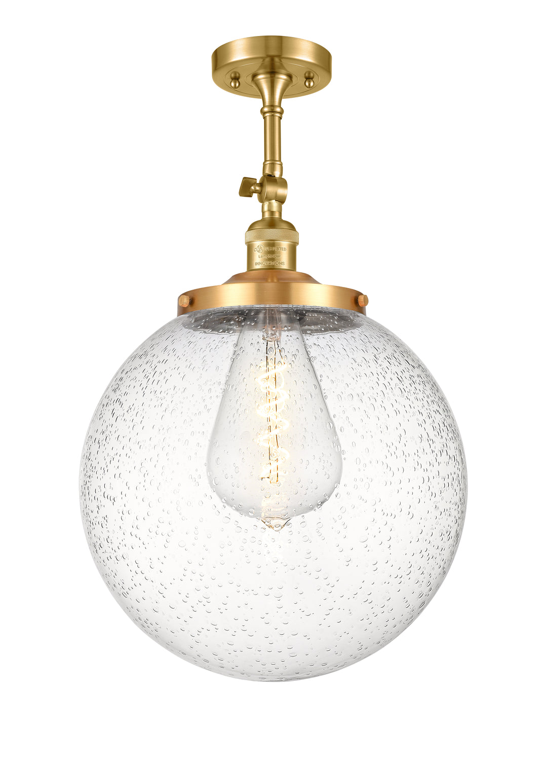 Innovations Franklin Restoration 201F-SG-G204-14 Ceiling Light - Satin Gold