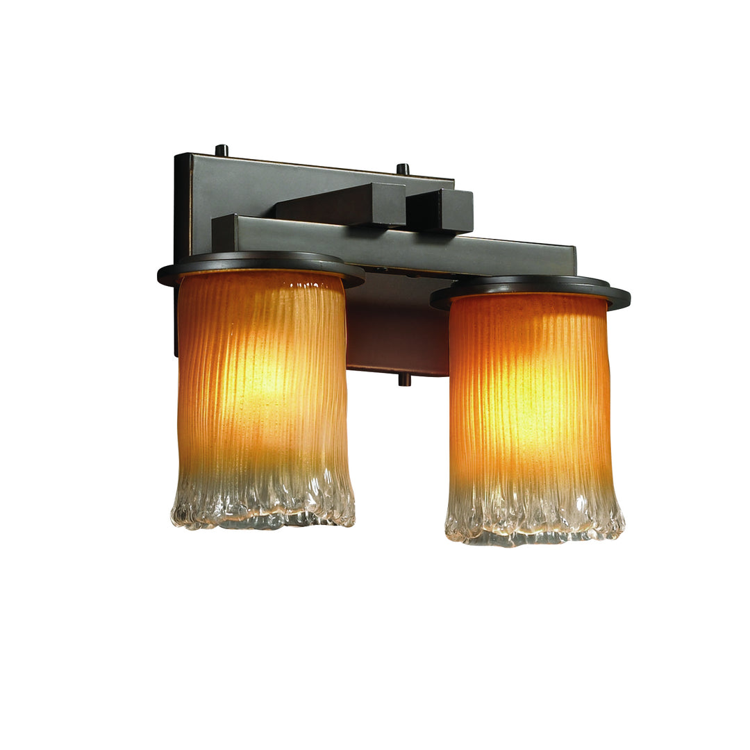 Justice Designs Veneto Luce GLA-8772-16-GLDC-DBRZ Bath Vanity Light 13 in. wide - Dark Bronze