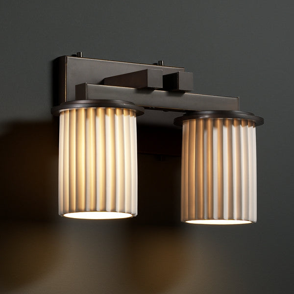 Justice Designs Limoges POR-8772-10-PLET-DBRZ Bath Vanity Light 13 in. wide - Dark Bronze